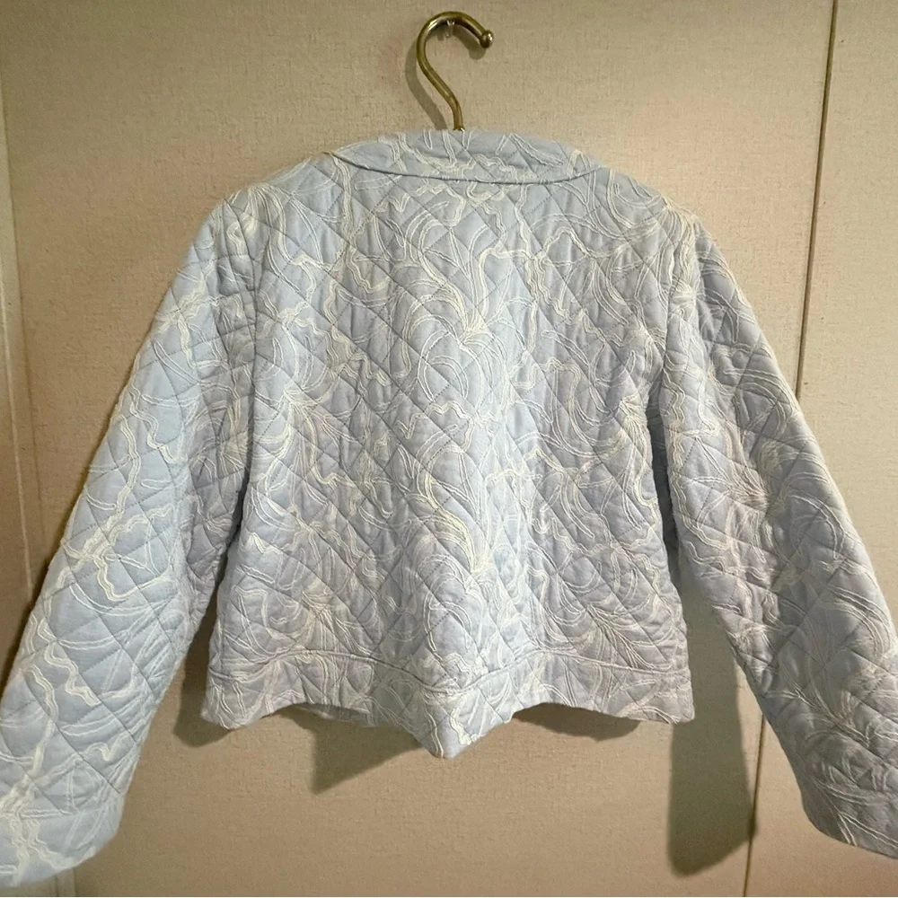 Bagatelle Sky Blue Quilted Puffer Jacket - Picture 4 of 8